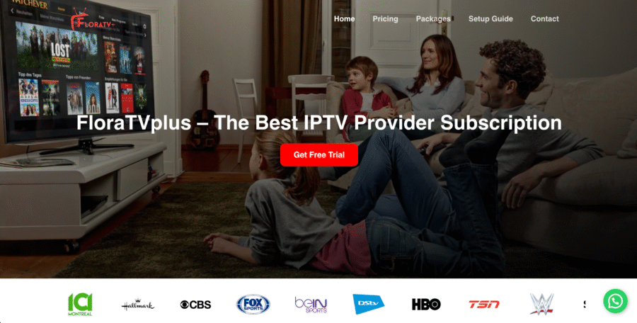 FloraTVPlus IPTV streaming app screenshot